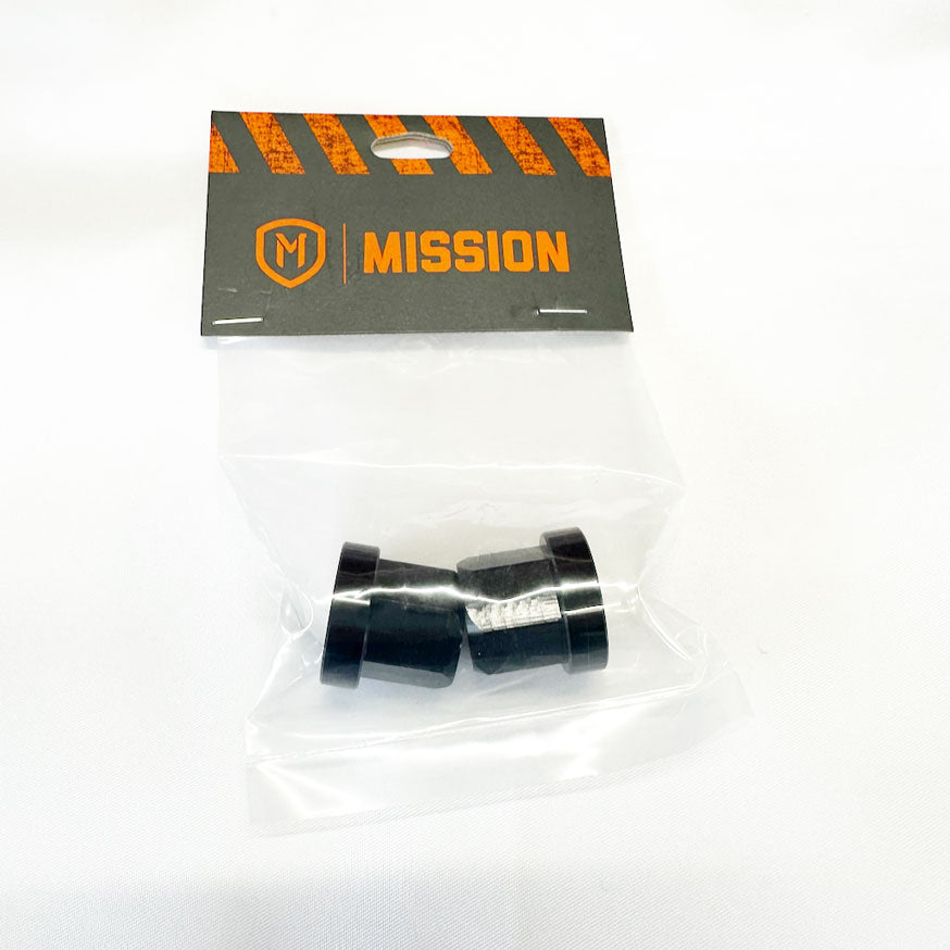 MISSION ALUMINUM 14MM AXLE NUTS W / 17MM HEX BLACK