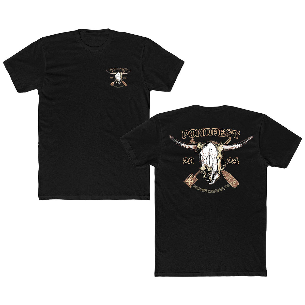 PONDFEST 2024 MENS T-SHIRT - BLACK