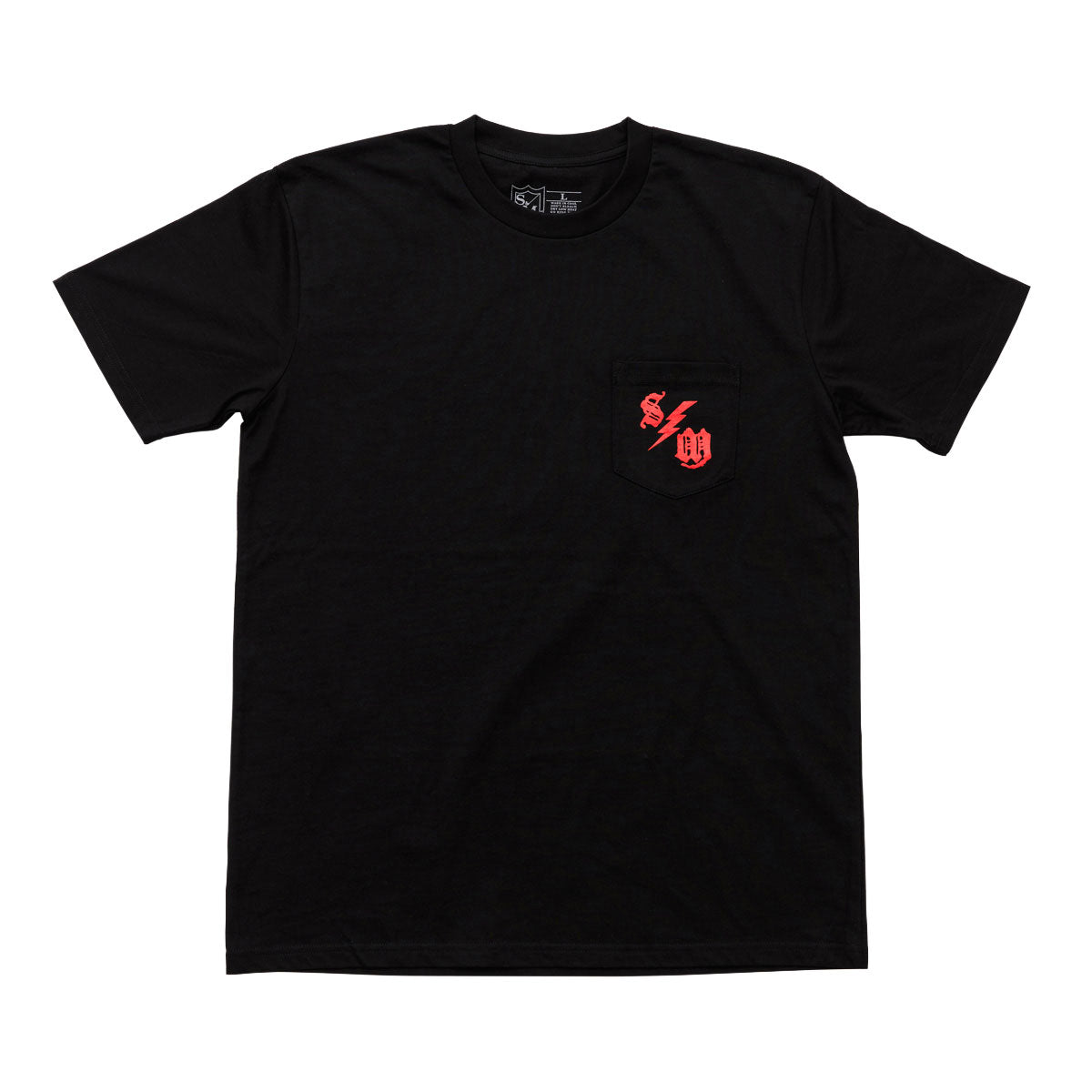 S&M BOLT POCKET TEE Black