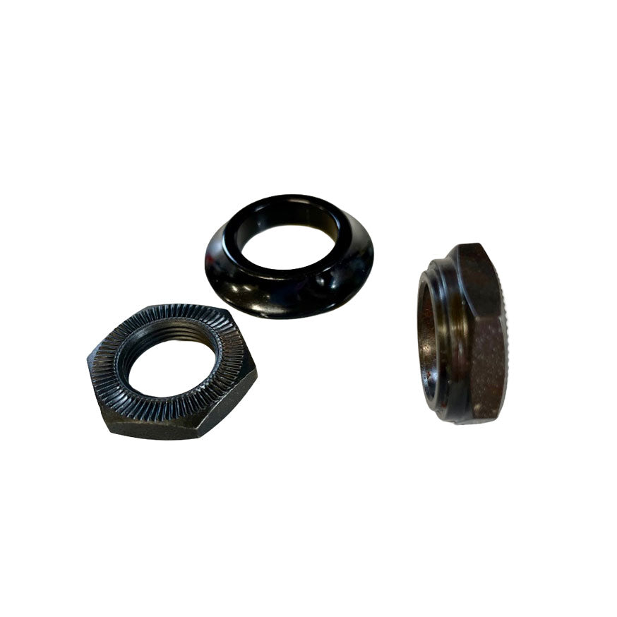 PROFILE MINI CASSETTE HUB 14mm CONE SPACER & LOCK NUTS SET (BLACK)