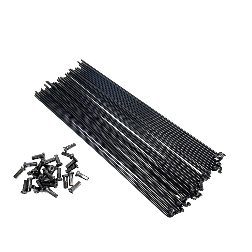 CamAcura BLACK MACH 3 スポークセット +ブラック真鍮ニップル 36本セット