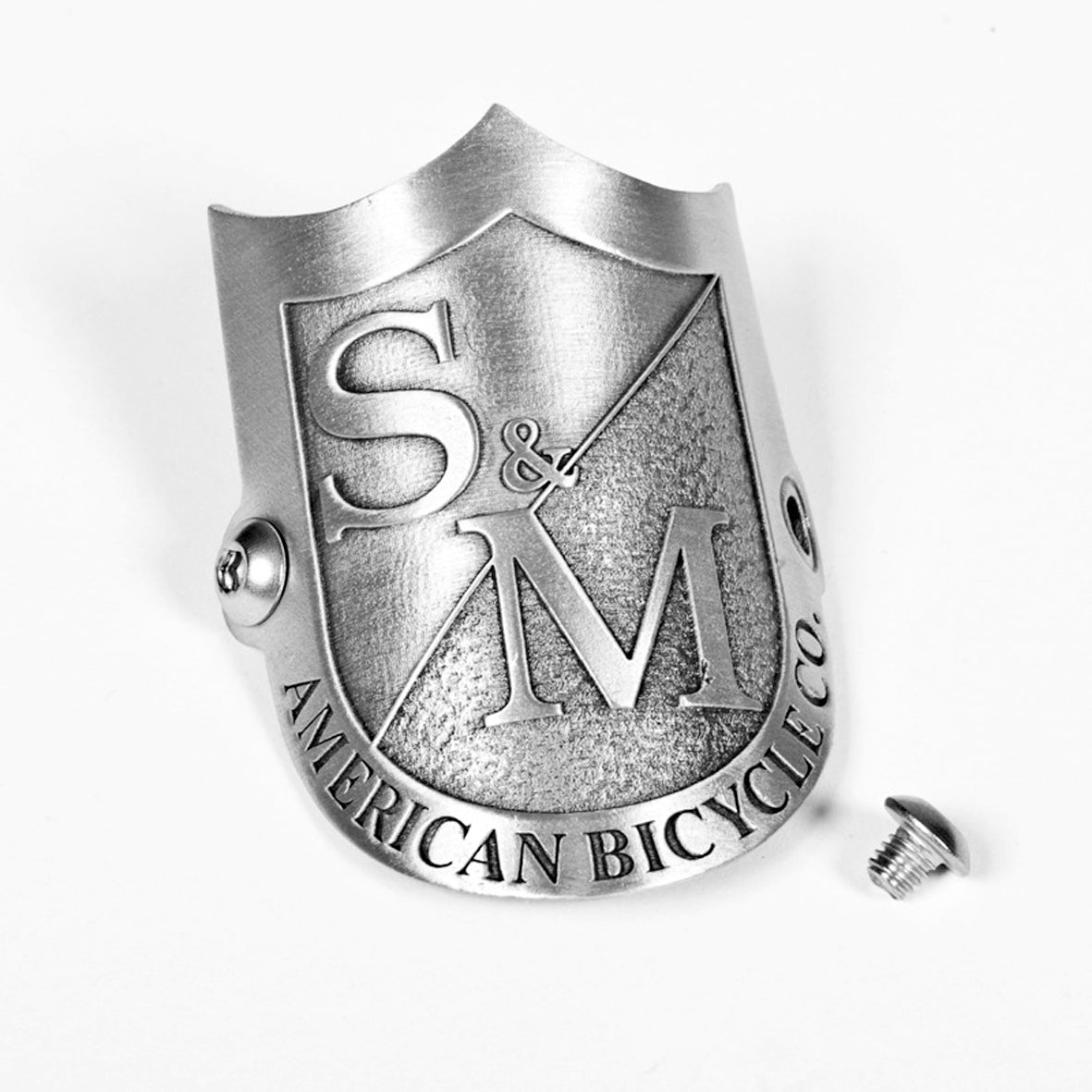 S&M SHIELD HEAD TUBE BADGE