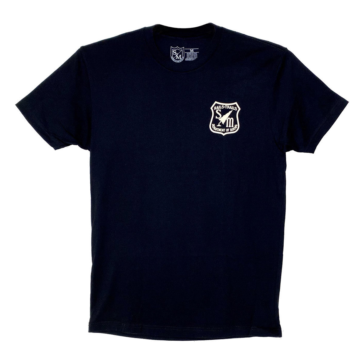 S&M RAILS AND TRAILS T - BLACK W/FRONT AND BACK PRINT