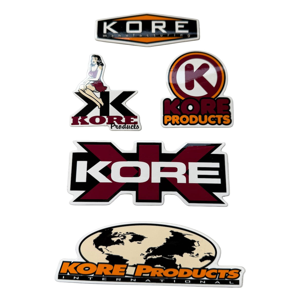 KORE PRODUCTS Retro Sticker Set
