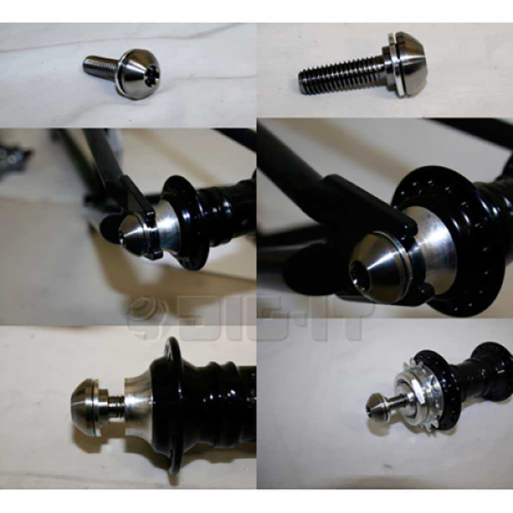 PROFILE HUB 3/8”-14mm変換 TITANIUM BUTTONHEAD BOLT