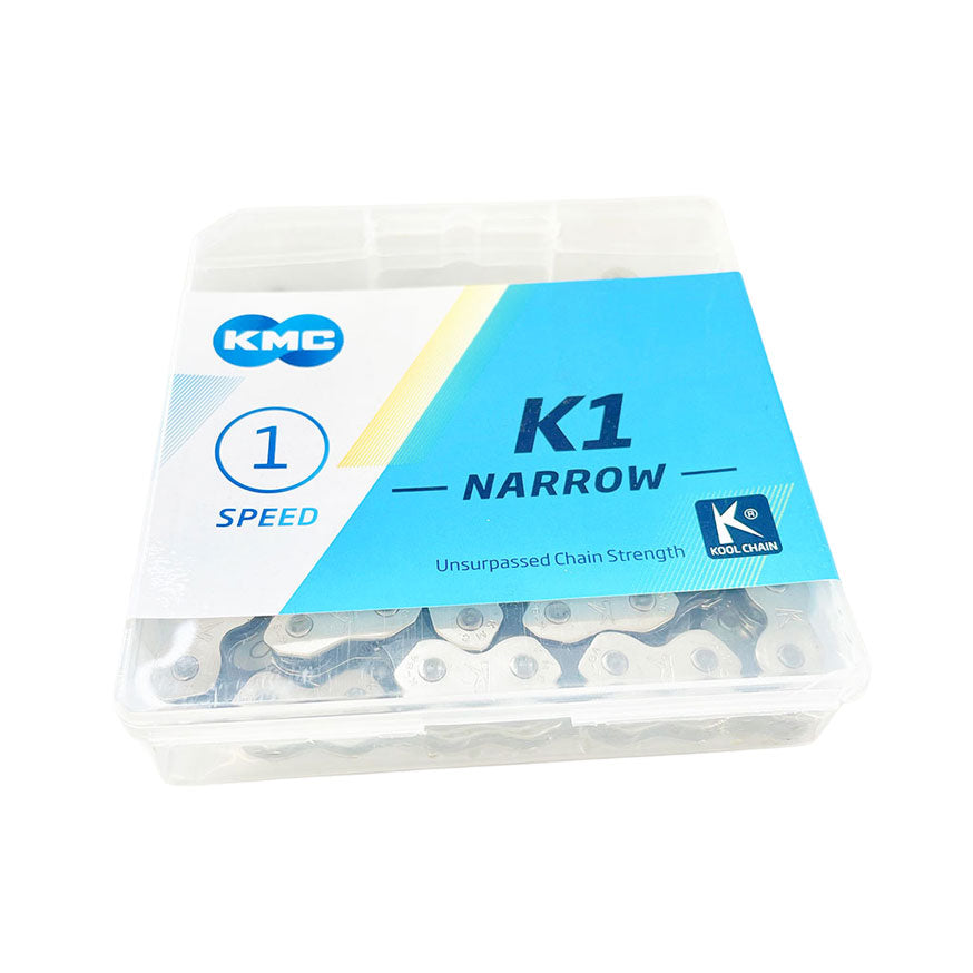 KMC K1 NARROW 3/32" CHAIN SILVER/BLACK 薄刃対応チェーン