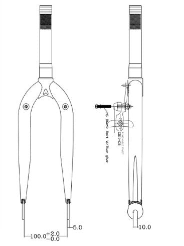 ARES BIKES AX FORK V2 MAT BLACK