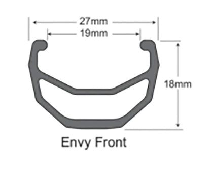 SUN RINGLE ENVY RIM 24" 36H  FRONT Black