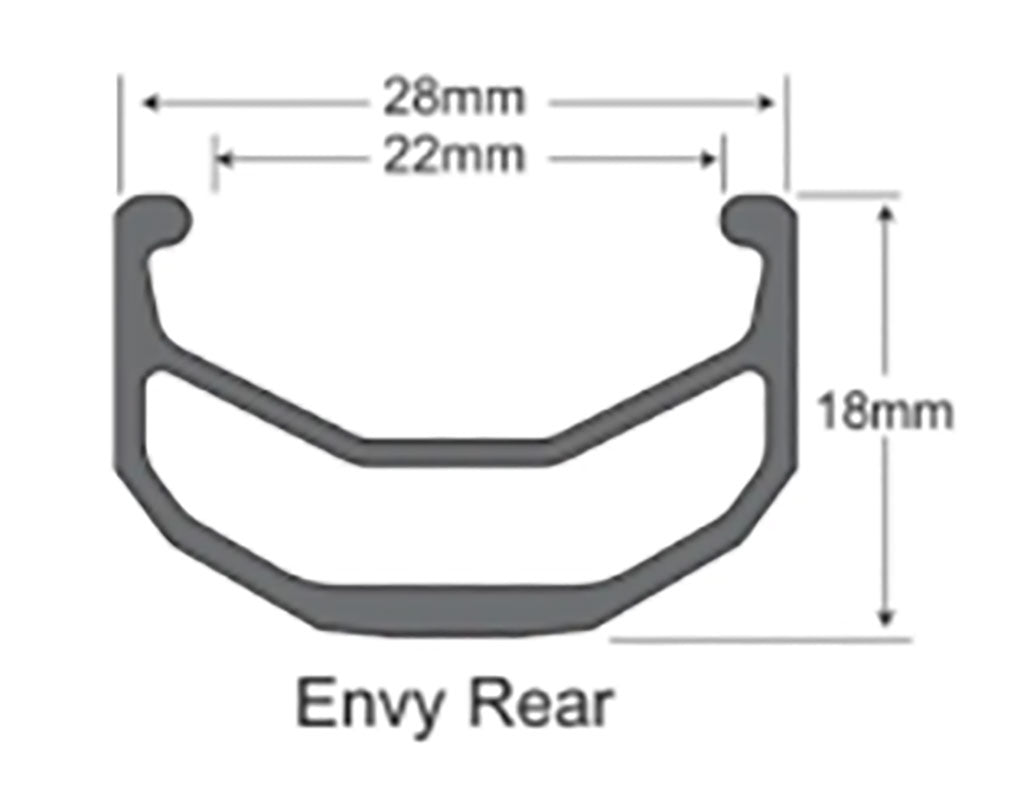SUN RINGLE ENVY RIM 20" 36H  REAR BLACK