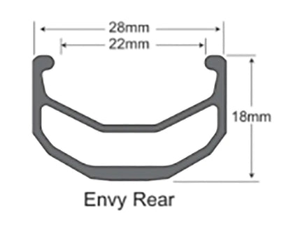 SUN RINGLE ENVY RIM 20" 36H  REAR BLACK