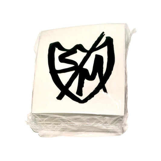 S&M DIE CUT BLACK SHARPIE SHIELD STICKERS LARGE 6.4CM X 6.4CM