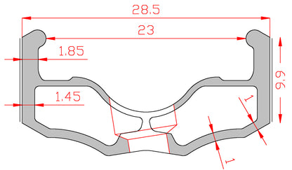 ALIENATION MALICE RIM 20" 36H SILVER