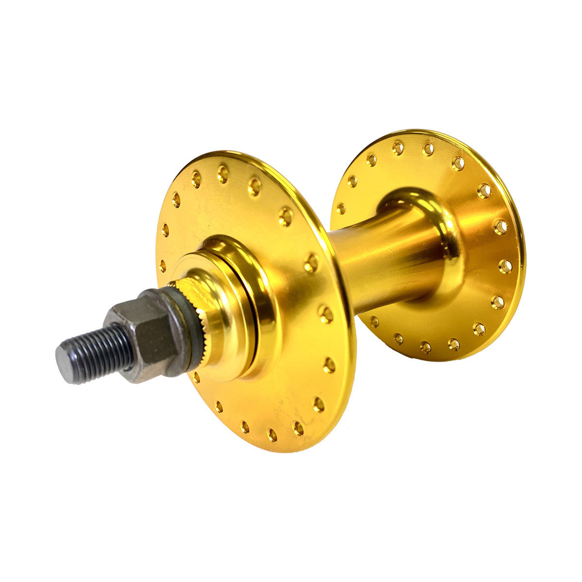 S&M 3/8" FRONT HUB SEALED HIGH FLANGE - GOLD