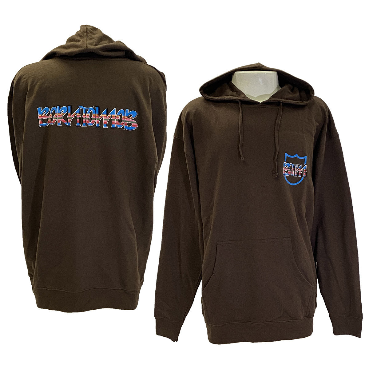 BTM SERAPE PULLOVER HOODIE BROWN
