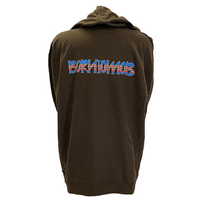 BTM SERAPE PULLOVER HOODIE BROWN