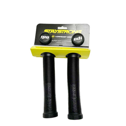 ODI STAY STRONG LION HEART GRIPS Black, Army Green, Gum Rubber, Mint
