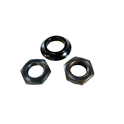 PROFILE MINI CASSETTE HUB 14mm CONE SPACER & LOCK NUTS SET (BLACK)