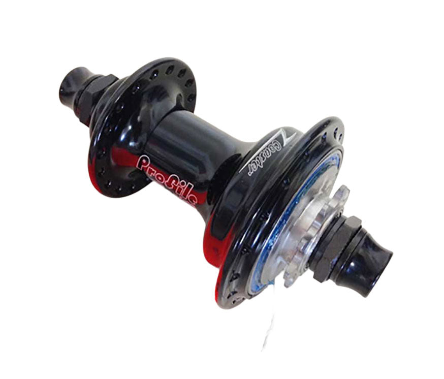PROFILE Z COASTER HUB 3/8" 9T (TITANIUM INNER AXLE / TITANIUM DRIVER) (BLACK, POLISH)