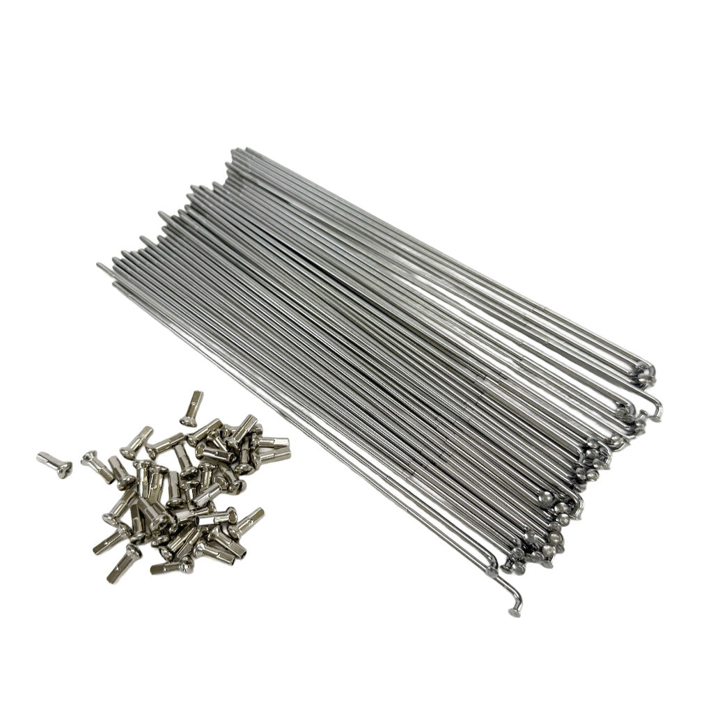 CamAcura MACH 3 スポークセット SILVER 36本セット+真鍮ニップル