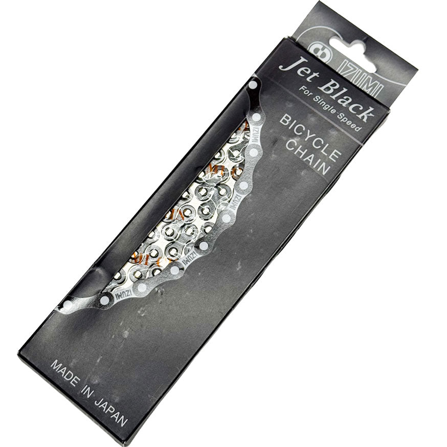 IZUMI JET BLACK CHAINS 1/2インチX1/8インチ 116L -SILVER-