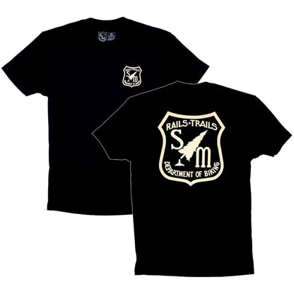 S&M RAILS AND TRAILS T - BLACK W/FRONT AND BACK PRINT