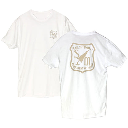S&M RAILS AND TRAILS T - WHITE W/FRONT AND BACK PRINT