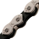 KMC K1 NARROW 3/32" CHAIN SILVER/BLACK 薄刃対応チェーン