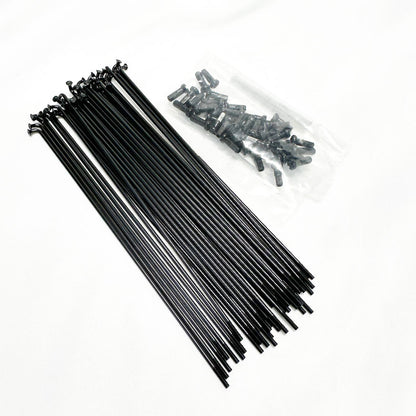 JYKK STEEL SPOKES & NIPPLES SET 40pcs( 136mm or 138mm) BLACK 40本セット