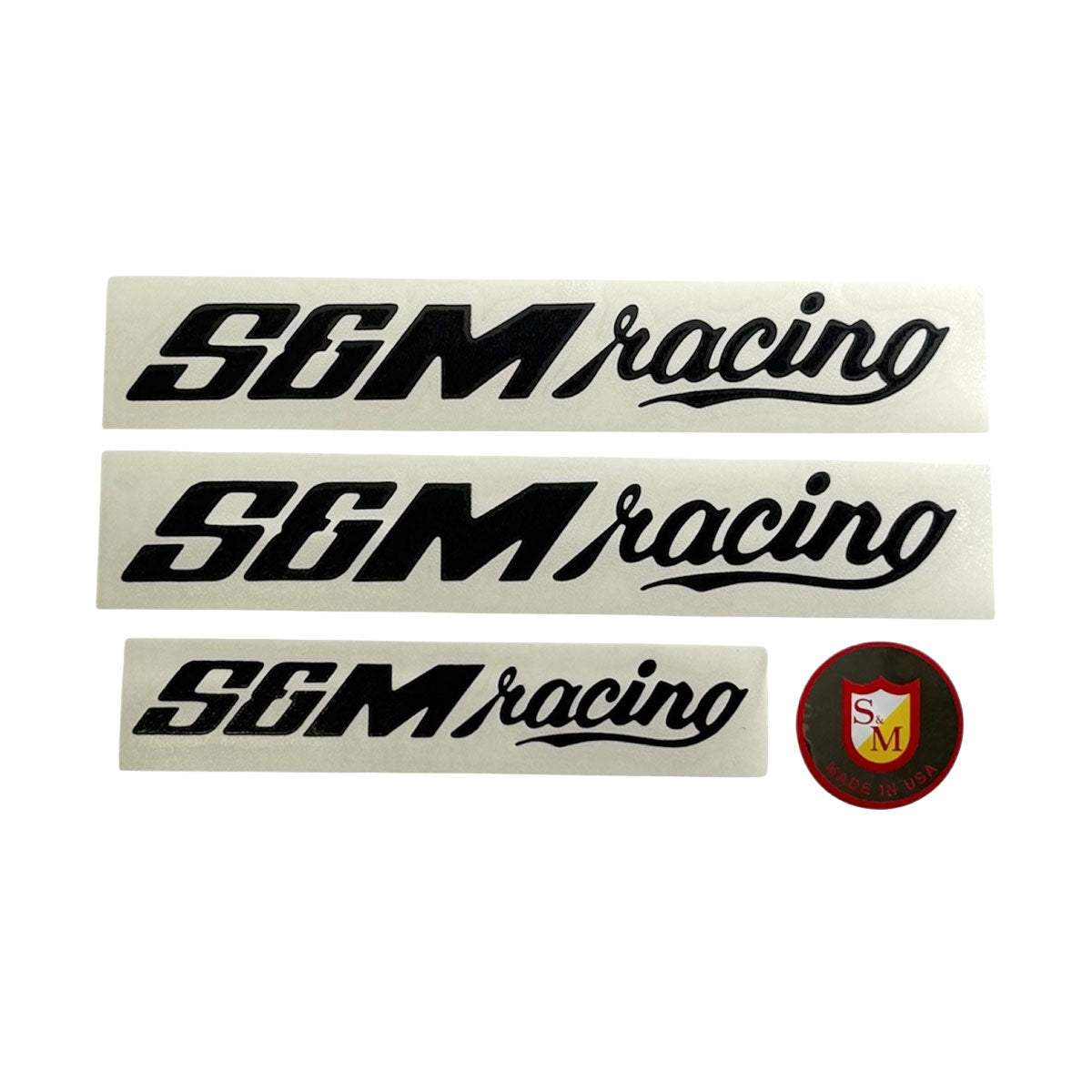 S&M RACE HANDLEBAR AND FORK STICKER PACK Black