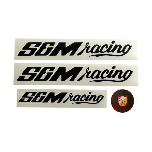 S&M RACE HANDLEBAR AND FORK STICKER PACK Black