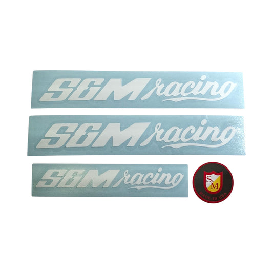 S&M RACE HANDLEBAR AND FORK STICKER PACK White