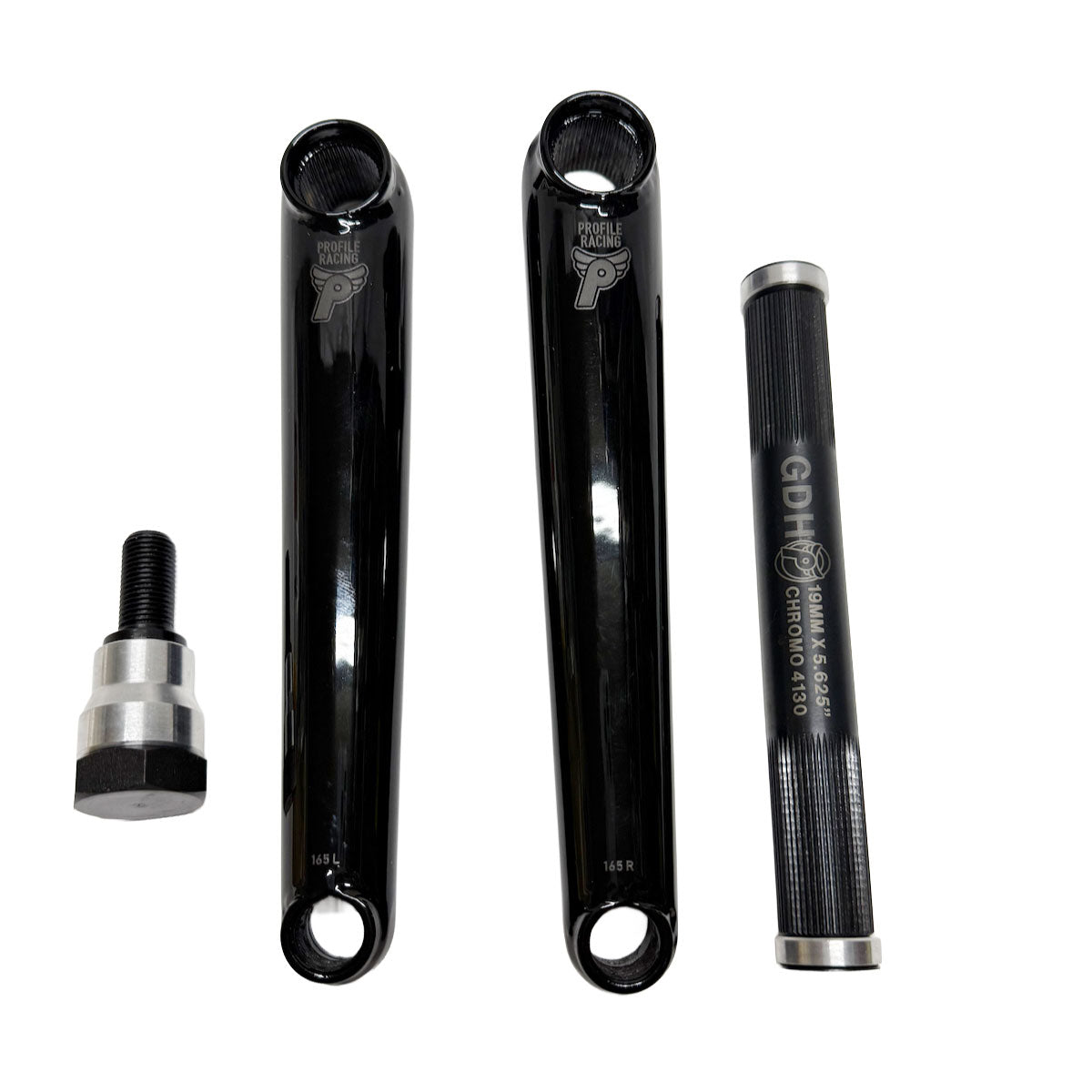PROFILE BMX RACE CRANK SET / 165mm BLACK  GDH中空クロモリ・アクスル