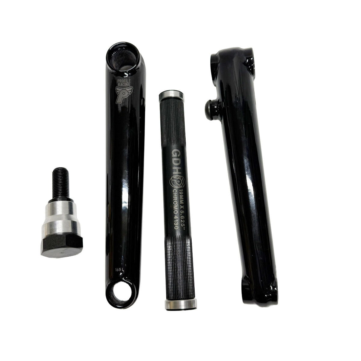 PROFILE BMX RACE CRANK SET / 165mm BLACK  GDH中空クロモリ・アクスル