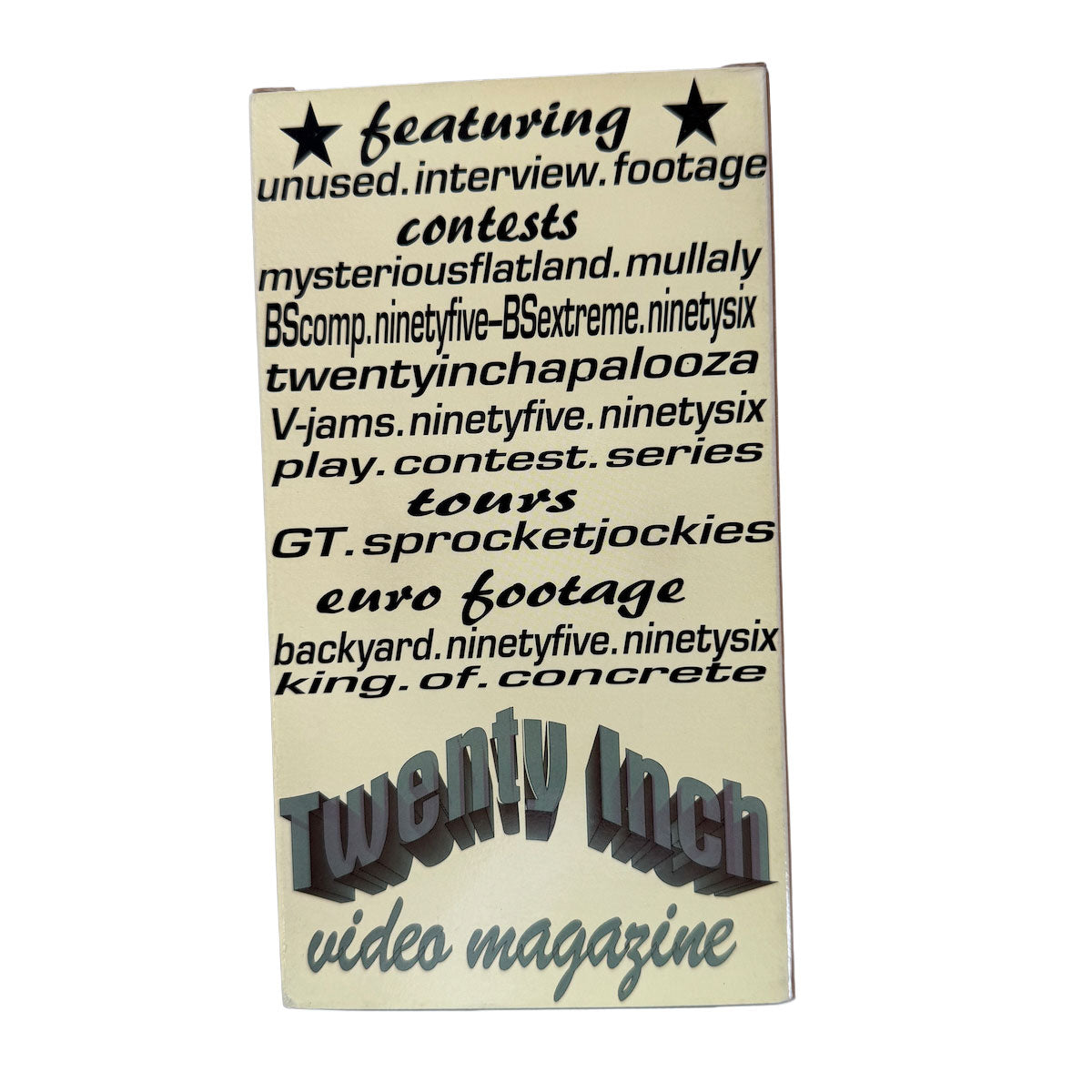 Twenty Inch Video Magazine 'VIDEO ANUNUAL 1996