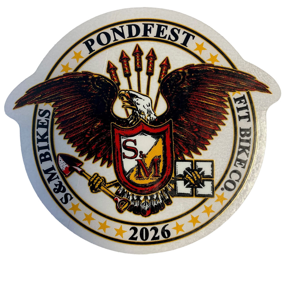 PONDFEST 2026 EAGLE STICKER 3.5″ X 3″